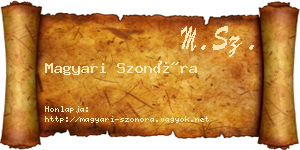 Magyari Szonóra névjegykártya